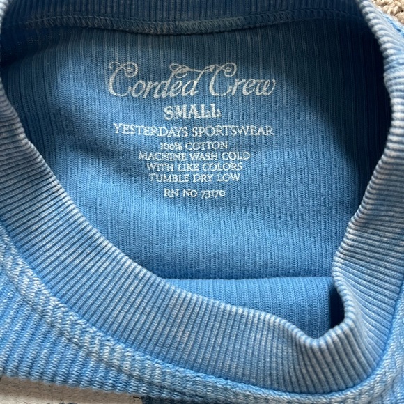 Corded Crew Small Blue AOII Crewneck Sweatshirt - Picture 4 of 8